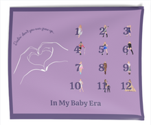 Taylor Swift In My Baby Era Baby Monthly Milestone Photo Prop Tapestry with Birch Heart Hands Monthly Marker