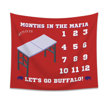 Bills Mafia Months in the Mafia Baby Monthly Milestone Photo Prop Tapestry with Birch Football Monthly Marker