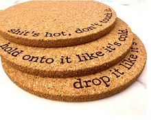 Shit's Hot, Don't Touch It Cork Trivet