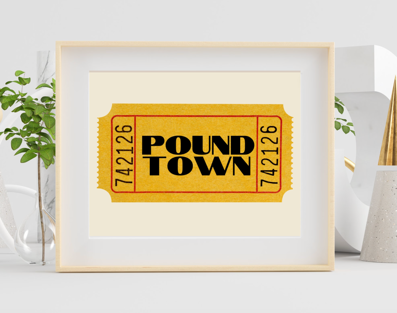 One ticket to pound town print 8x10 buffalovely