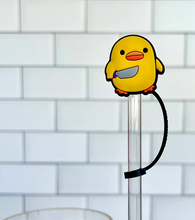 Silicone Straw Topper- Stabby Duck