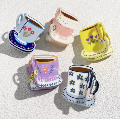Teacup Acetate Hair Claw Clip- Choose Your Color