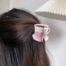 Teacup Acetate Hair Claw Clip- Choose Your Color
