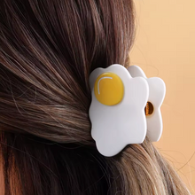 Fried Egg Acetate Hair Claw Clip