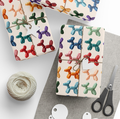 Wrapping Paper- Rainbow Balloon Dogs