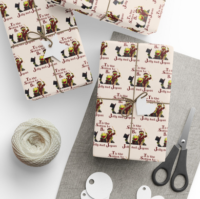 Wrapping Paper- Tis the Season to Be Jolly and Joyous