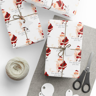 Wrapping Paper- Santa Knows What You Did