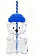 Glass Bear Cup- Blue