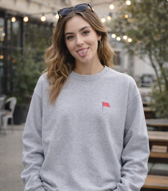 Red Flag, Red Flag, Red Flag Embroidered Unisex Heavy Blend Crewneck Sweatshirt