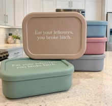 Eat Your Leftovers Silicone Bento Box- Choose from Four Colors