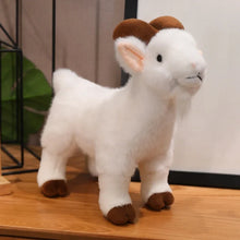Gleeful Goat Plush Stuffed Animal Toys- White and Black
