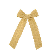 Dainty Bow Embroidered Girls Hair Clips- Choose Your Color