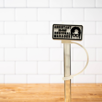 Silicone Straw Topper- Asst to the Regional Manager
