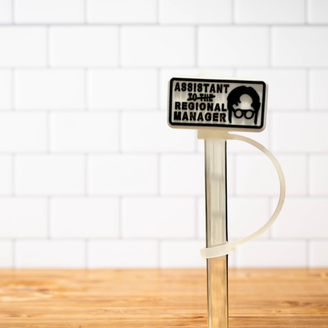 Silicone Straw Topper- Asst to the Regional Manager