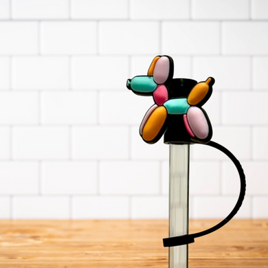 Silicone Straw Topper- Balloon Dog