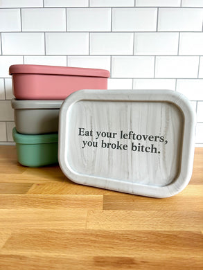 Eat Your Leftovers Silicone Bento Box- Choose from Four Colors