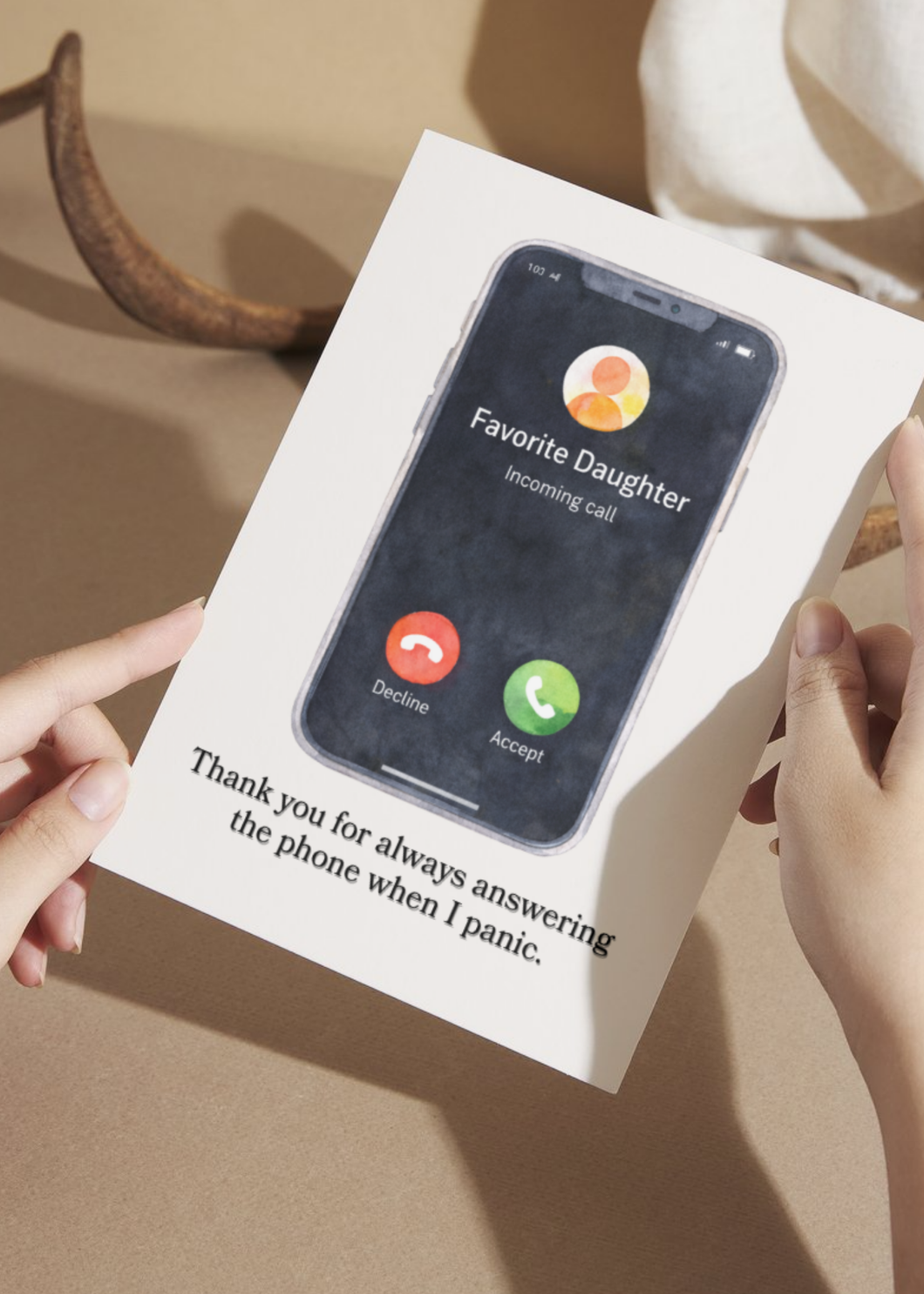 Thank You for Answering the Phone When I Panic Greeting Card