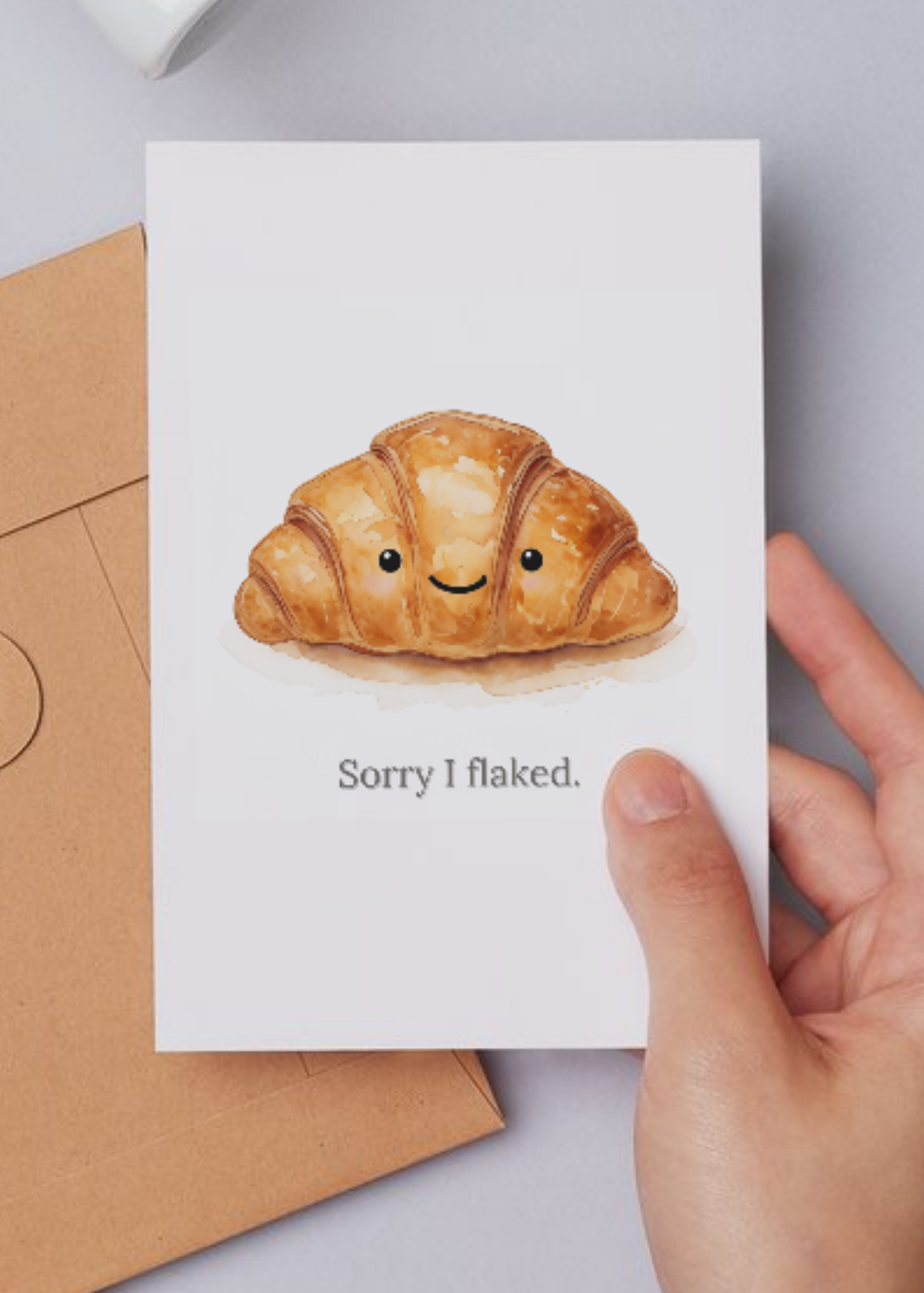 Sorry I Flaked Greeting Card