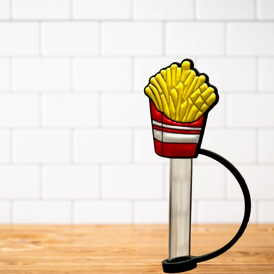 Silicone Straw Topper- French Fries
