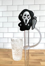 Ghost Face Pink straw topper