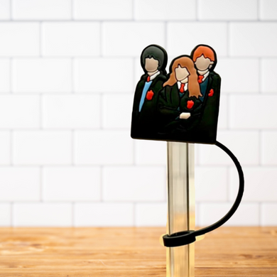 Silicone Straw Topper- Harry Potter Trio