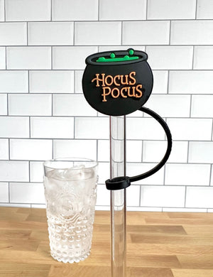 Silicone Straw Topper- Hocus Pocus Cauldron
