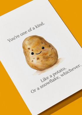 One of a Kind Potato Greeting Card