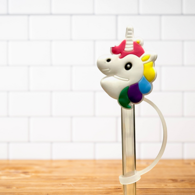 Silicone Straw Topper- Unicorn