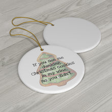 Dunking Christmas Cookies in Wine Porcelain Ornament