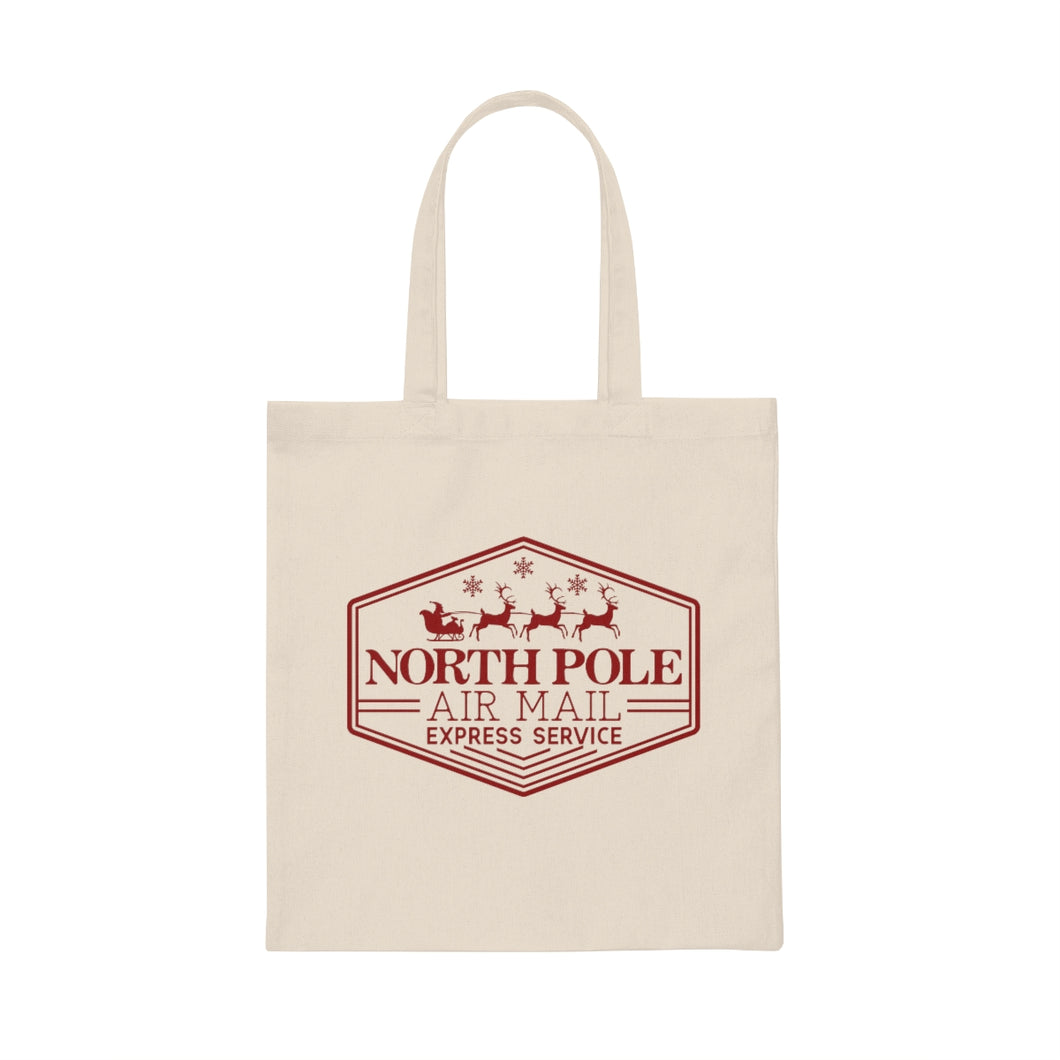 North Pole Air Mail Canvas Tote Bag