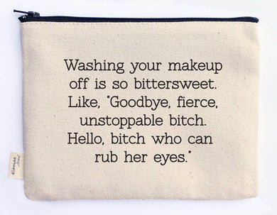 Washing Off Your Makeup Zipper Pouch