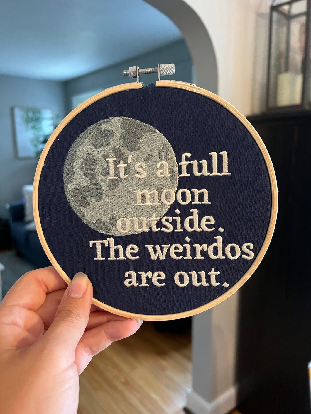 The Weirdos are Out Embroidery Hoop
