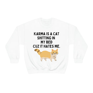 Karma is a Cat Unisex Crewneck Sweatshirt