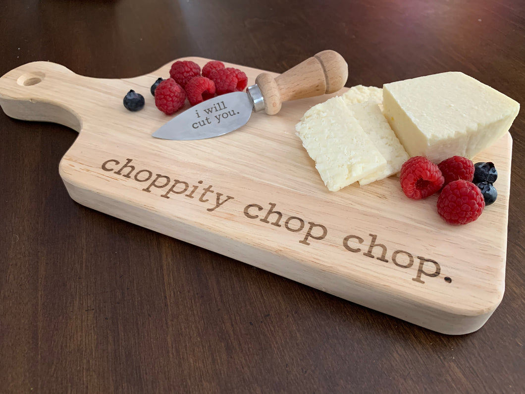 Choppity Chop Chop Laser Engraved Cutting Board