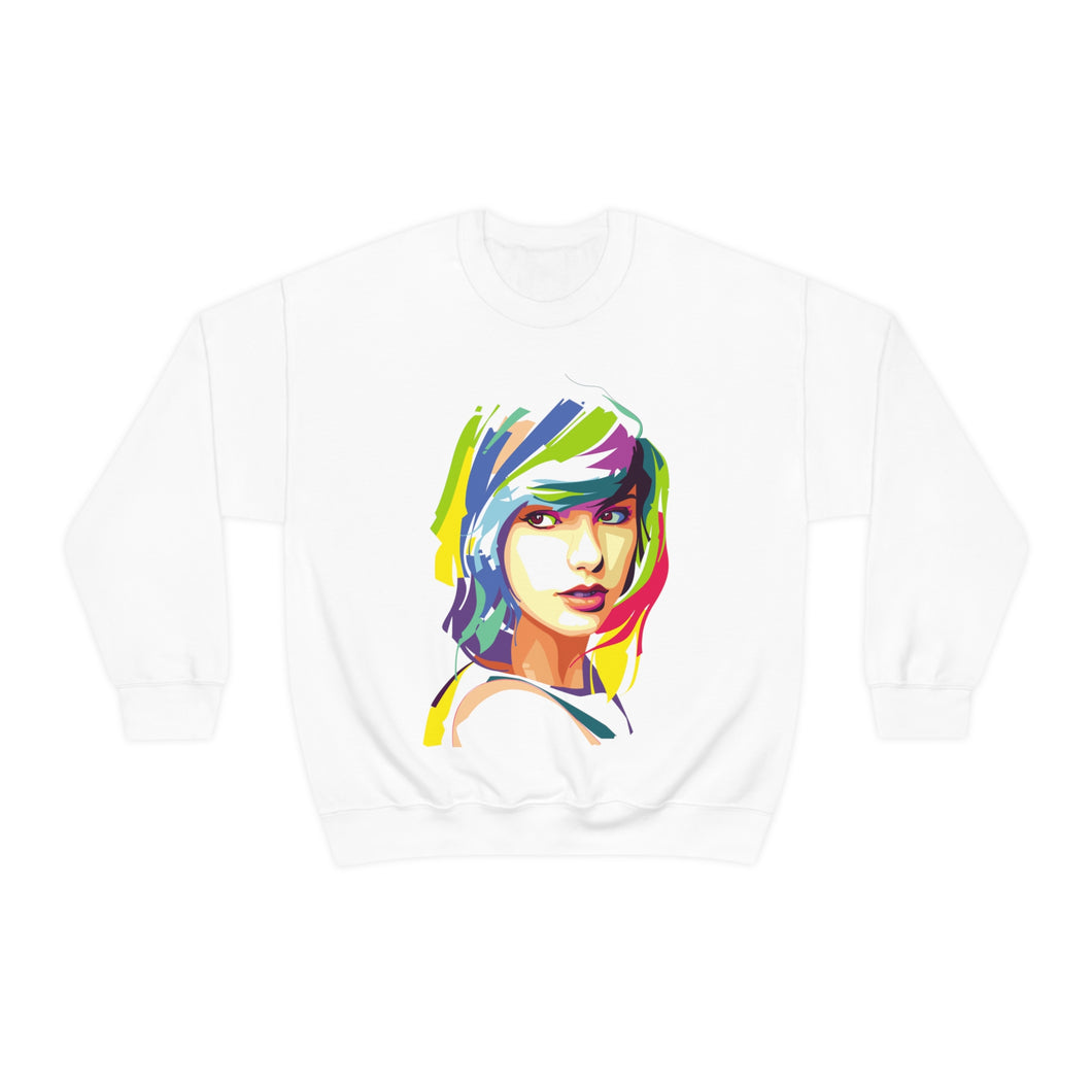 Taylor Swift Rainbow Portrait Unisex Crewneck Sweatshirt