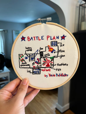 Home Alone Battle Plan Embroidery Hoop