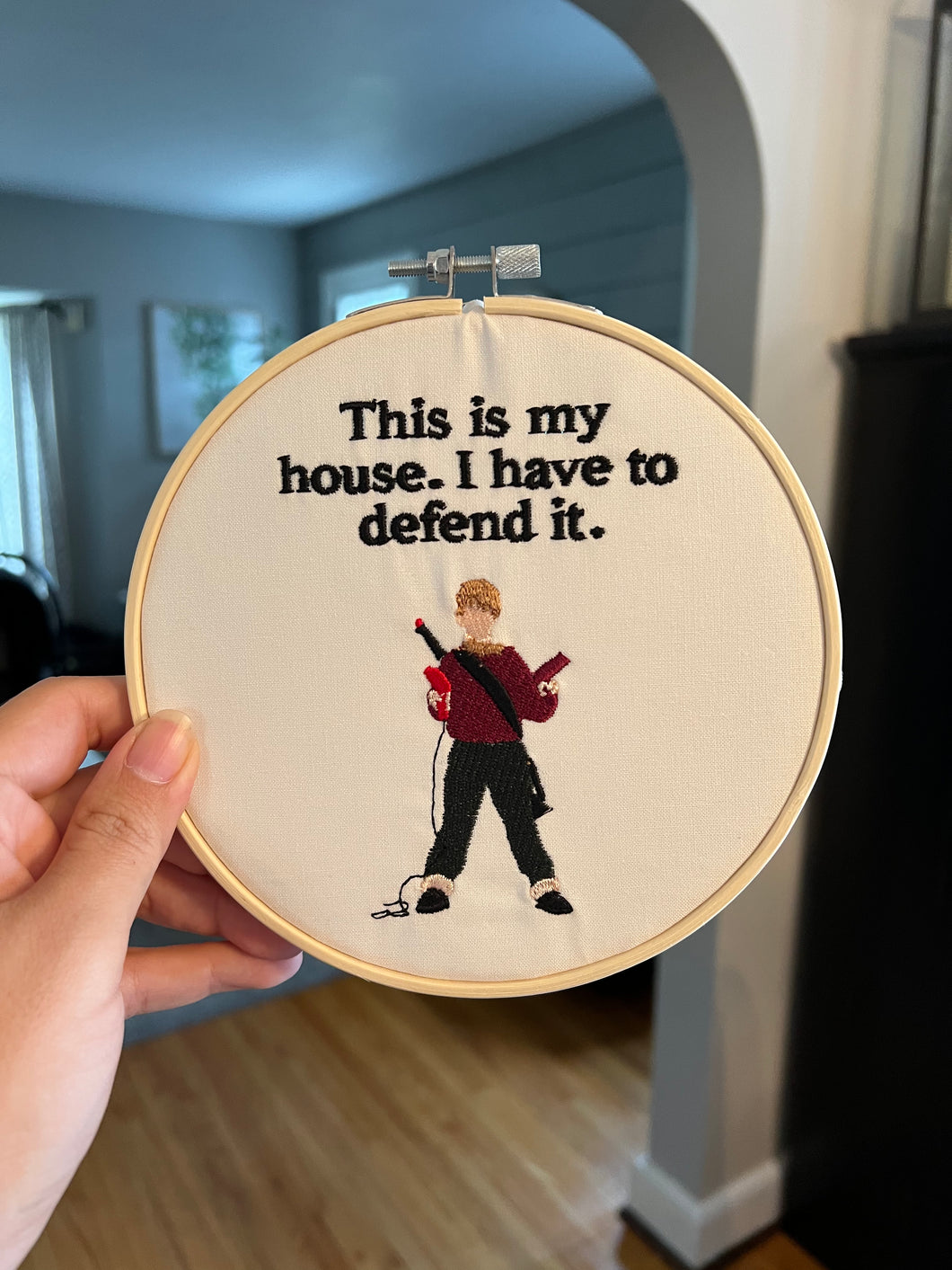 Kevin McCallister Embroidery Hoop
