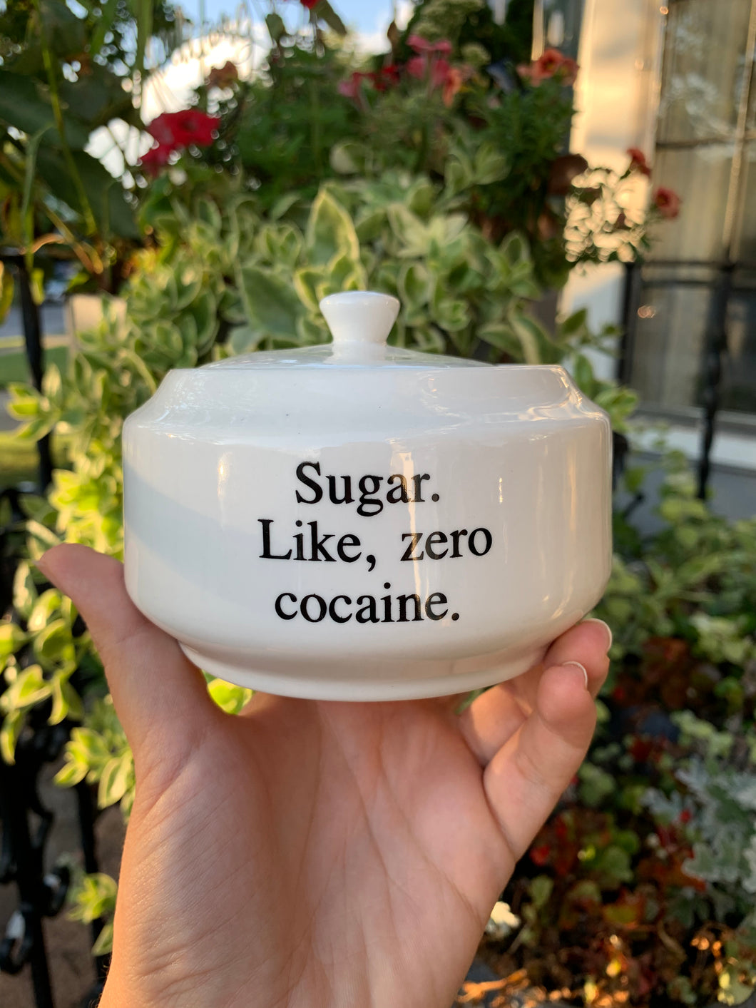 All Sugar and Zero Cocaine Ceramic Sugar Bowl