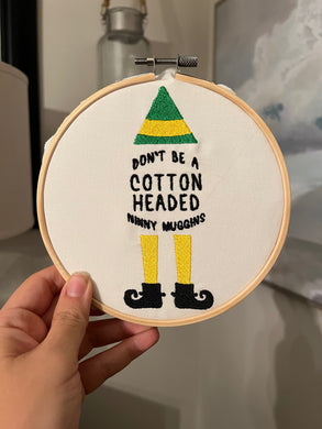 Cotton Headed Ninny Muggins Embroidery Hoop