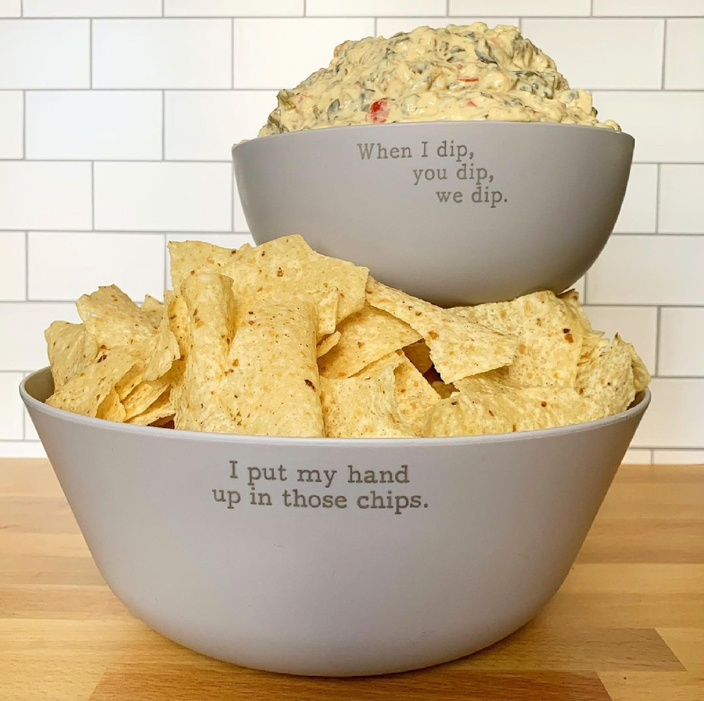 Chips and dip clearance serving set