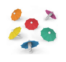 Silicone Umbrella Drink Markers- 6 Piece Set