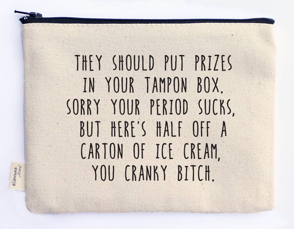 Prizes In Your Tampon Box Zipper Pouch-Discontinued