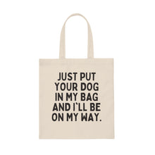 Dognapping Cotton Tote Bag