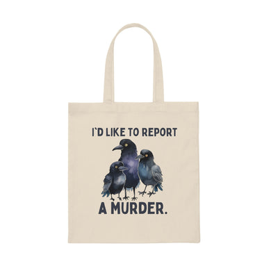 Report a Murder Canvas Tote Bag