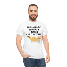 Karma is a Cat Unisex Heavy Cotton Tee