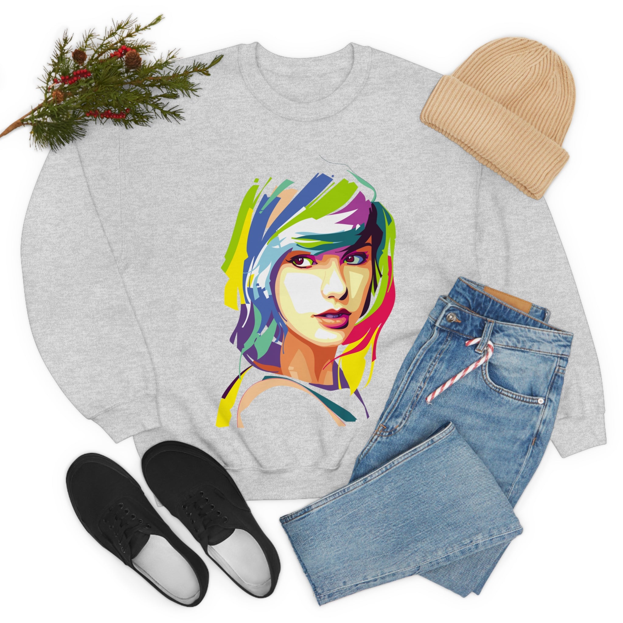 Multi Colored Lines - Inspired By Taylor Swift - Sustainably Made Sweatshirt main image 1