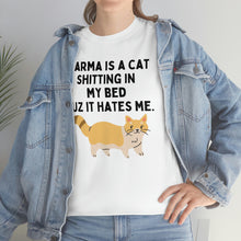 Karma is a Cat Unisex Heavy Cotton Tee