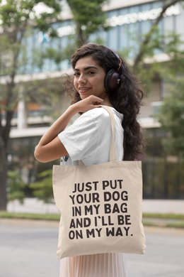 Dognapping Cotton Tote Bag